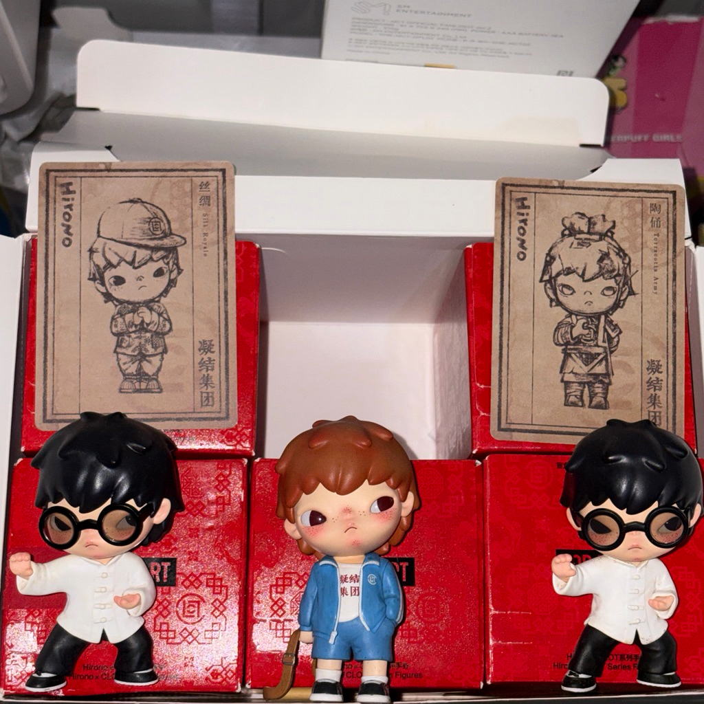 Hirono CLOT Series popmart pop mart action figure original Silk Royale Terracota Kungfu Chinese Seal
