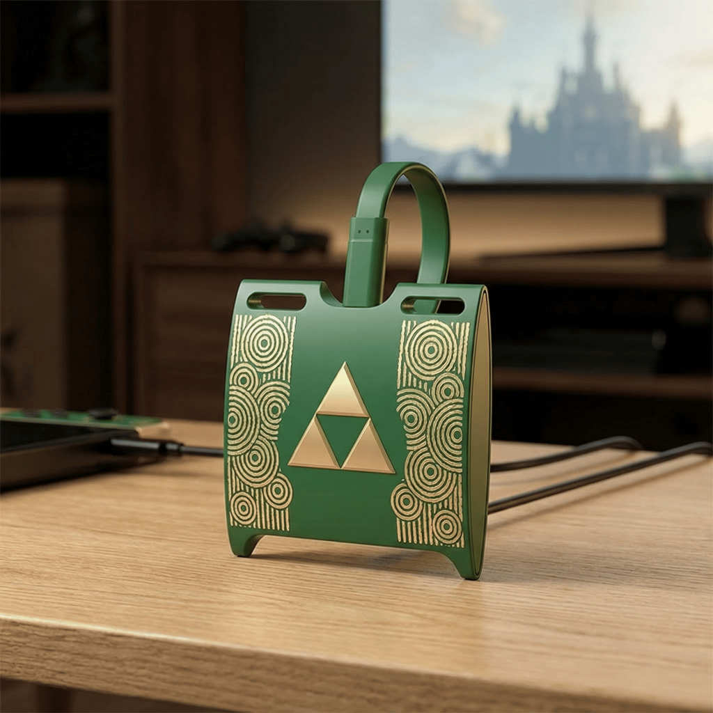 Docking Switch Zelda 4K PD 100W, Desain Portable Anti Gores, Ganti Dock Asli untuk Bermain Game di L
