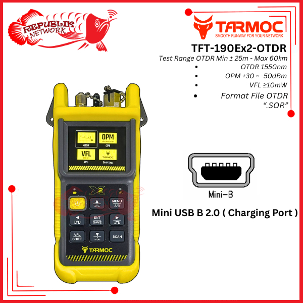 Tarmoc TFT-190E-OTDR | OTDR 1550nm ,OPM,VFL