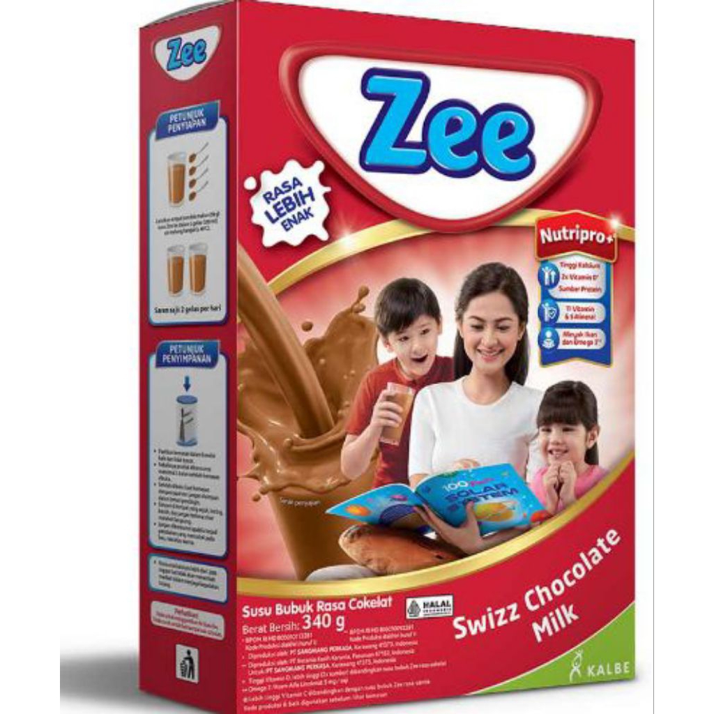Susu Zee Rasa Coklat 340g Susu Bubuk Rasa Coklat, Susu Zee peninggi badan anak