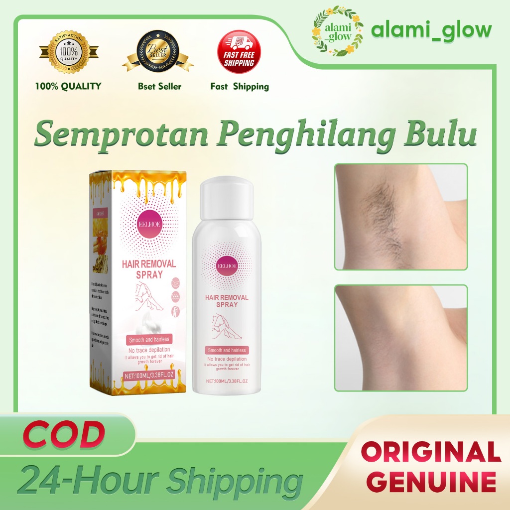 EELHOE Honey Hair Removal Spray 100ml Semprotan Penghilang Bulu Madu No Trace Depilation Armpit Legs