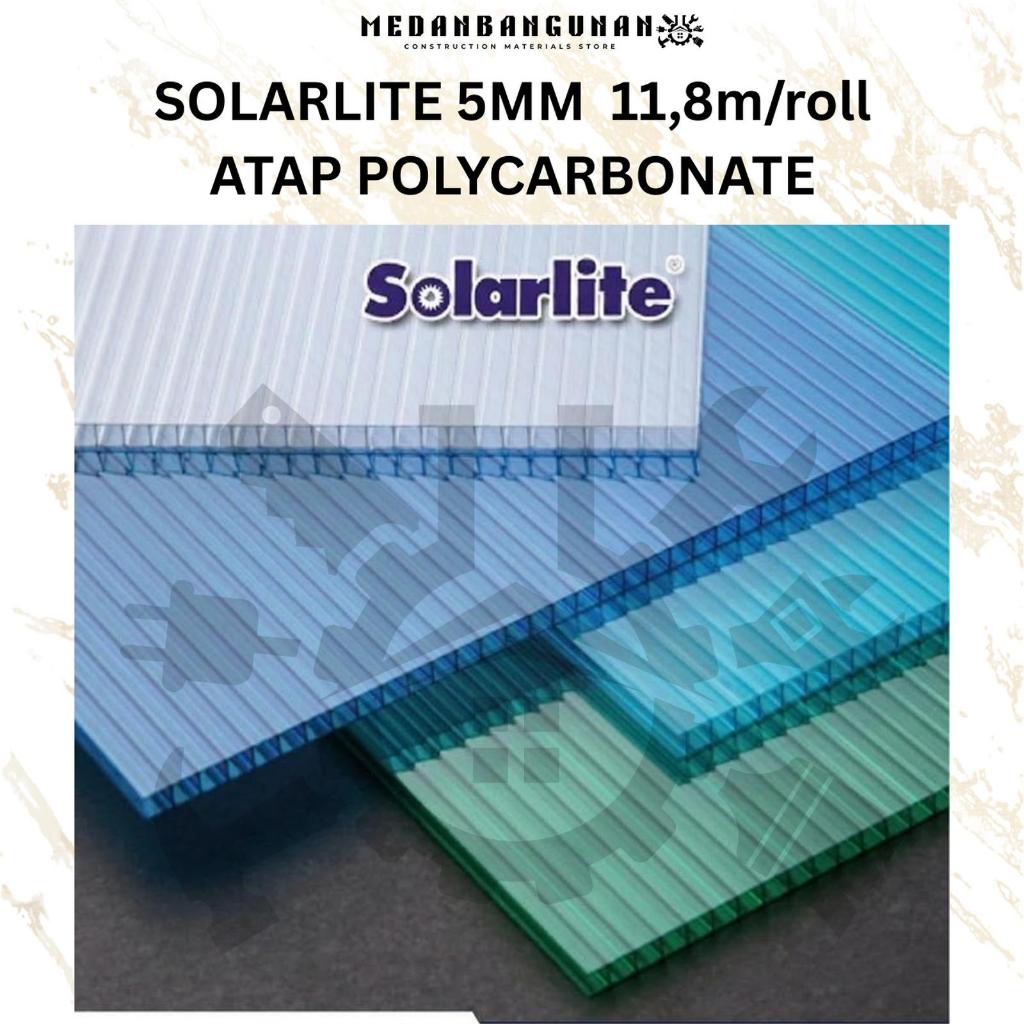 Solarlite 5mm Atap Polycarbonate - Twinwall Polycarbonate - 11,8m/roll
