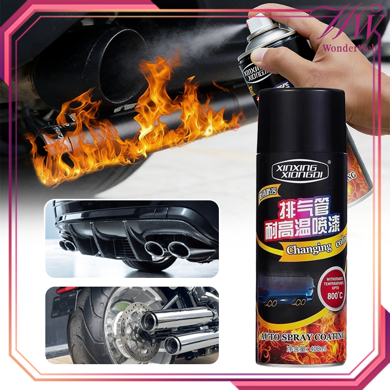 400ml Pilox Knalpot Tahan Panas 800°C Cat Buat Knalpot Anti Panas Serbaguna Cat Knalpot Anti Panas