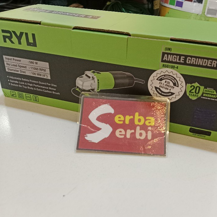 (RSG 100-4 RYU) Mesin gerinda tangan 4" Variable speed