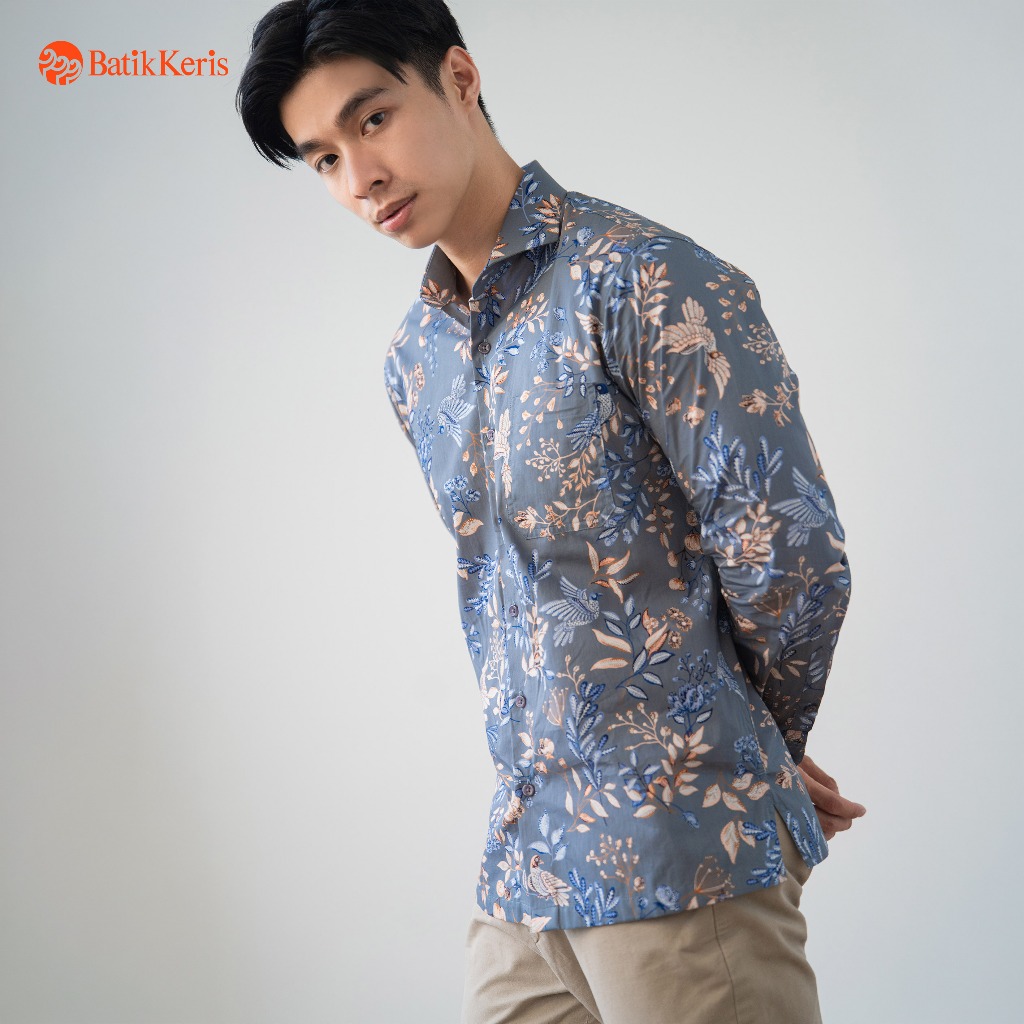 Batik Keris Kemeja Batik Slimfit Lengan Panjang Keris Kamajaya