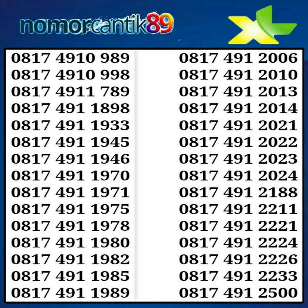 Nomor cantik xl support 5G