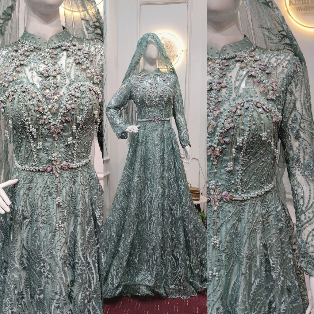 Gaun Pengantin Syari Syar'i Ballgown