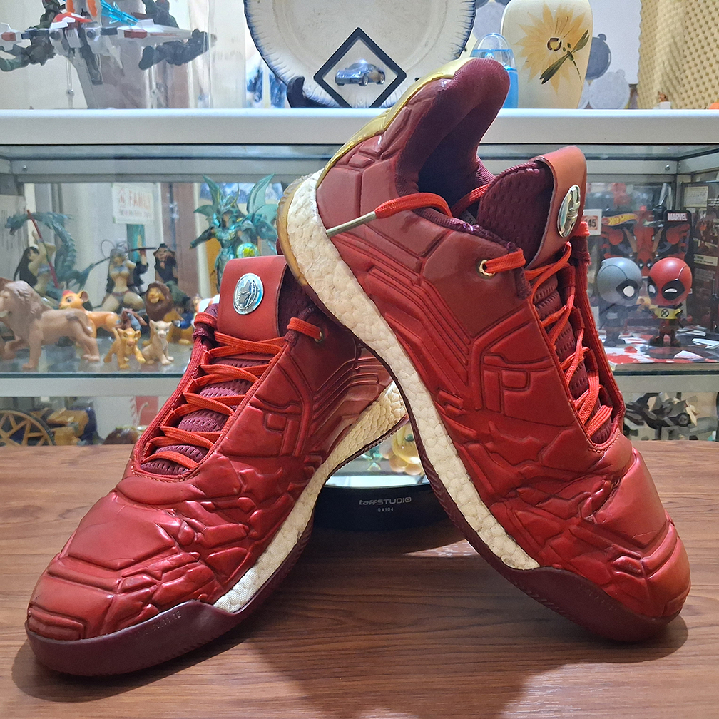 MARVEL x adi Harden Vol. 3 Heroes Among Us: Iron-Man Sepatu Basket Sports Sneakers Shoes Red Color S