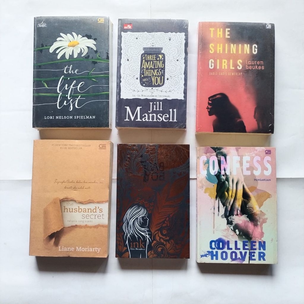 Buku Novel Dewasa, LIFE LIST, THREE AMAZING THINGS ABOUT YOU, THE SHINING GIRLS, THE HUSBAND'S SECRE