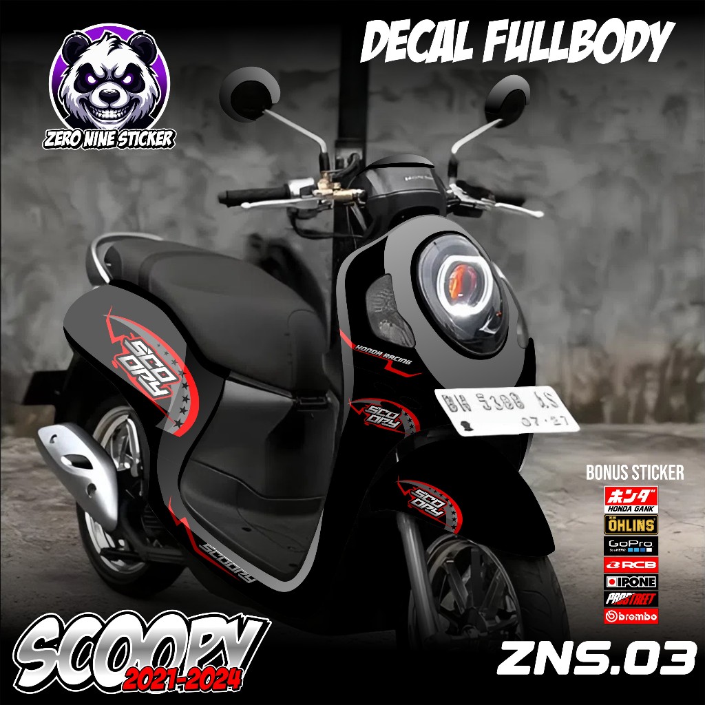 (PROMO COD) TERBARU Decal Sticker Motor Scoopy New 2021 2022 2023 2024 Full Body - Sticker Skotlet V