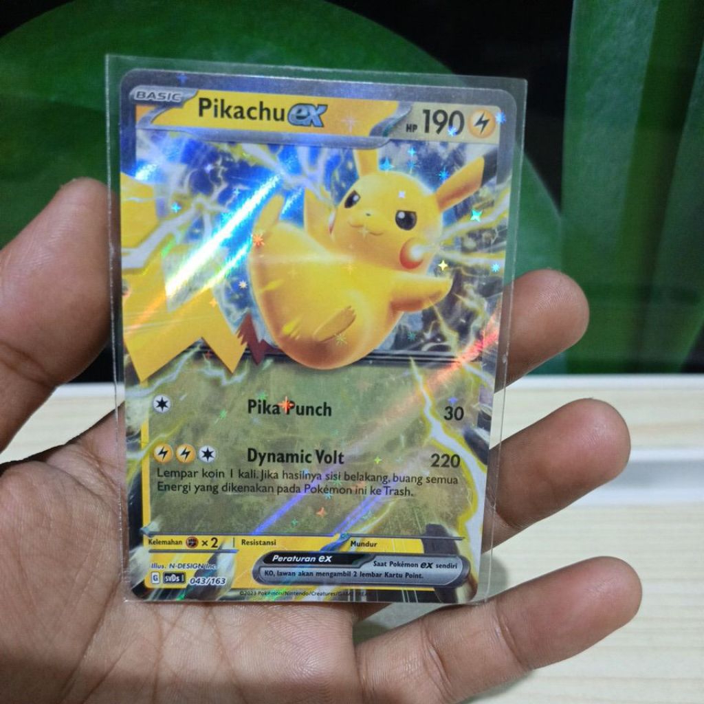 Kartu pokemon Pikachu ex deck ringkas + 29 kartu nya