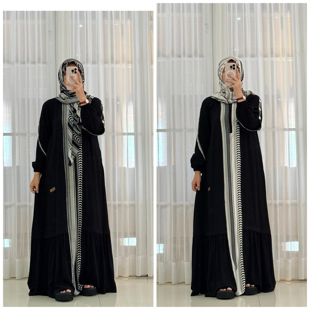 GAMIS HITAM SETHIJAB ORI NADHEEFA STORE