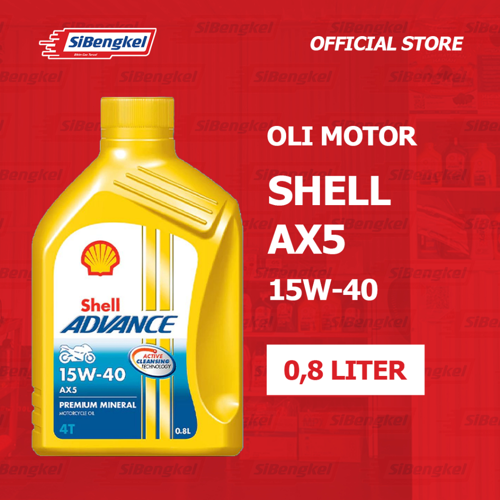 Shell Advance AX5 15W-40 – Oli Mesin Motor 0.8 Liter Original