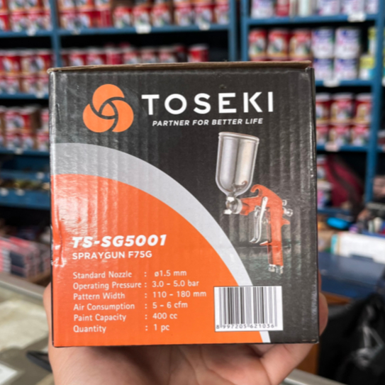 Spray Gun Kompresor TS-SG5001 600ml | Spray Gun Cat Mobil Motor | Alat Semprot Cat Besi Tabung Atas