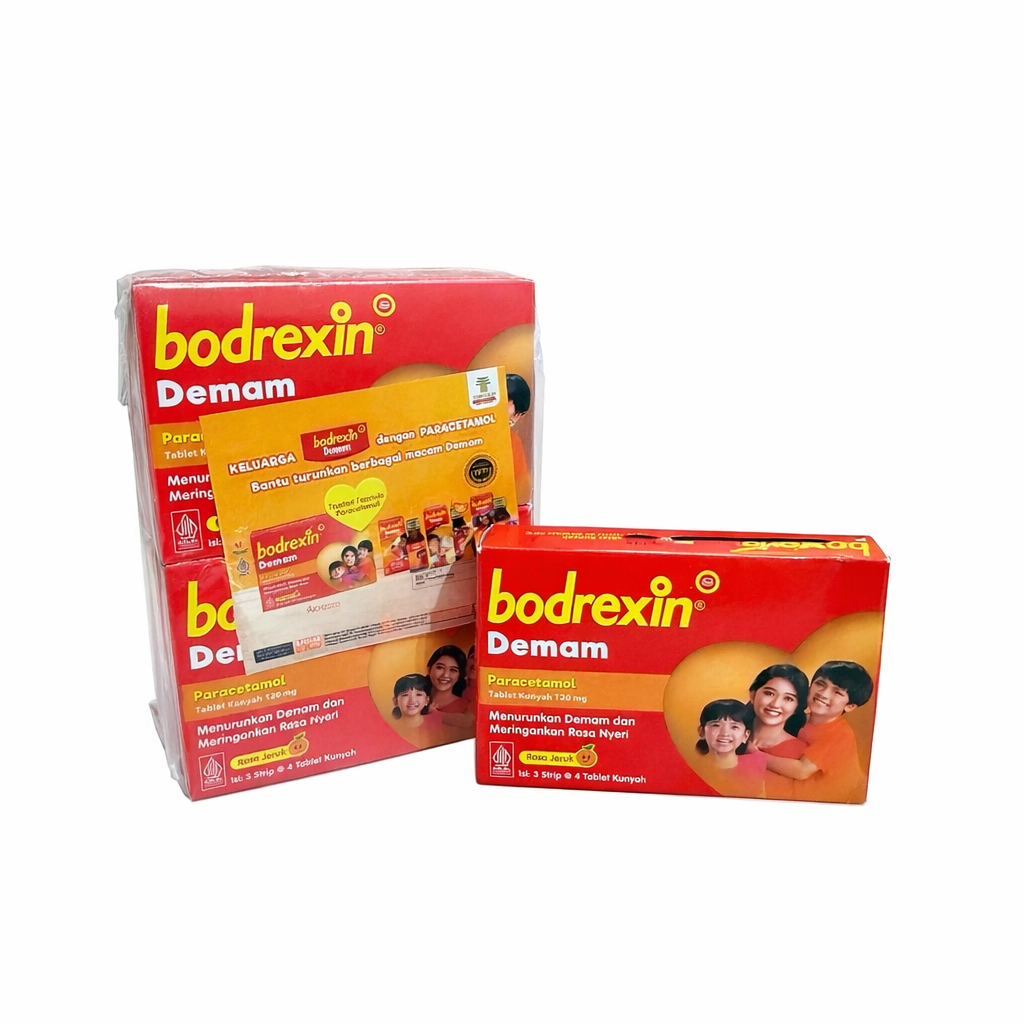 Bodrexin Demam Slop ( 12 Box @ 12 Tablet ) - Obat Demam Anak / Obat Penurun Panas Anak
