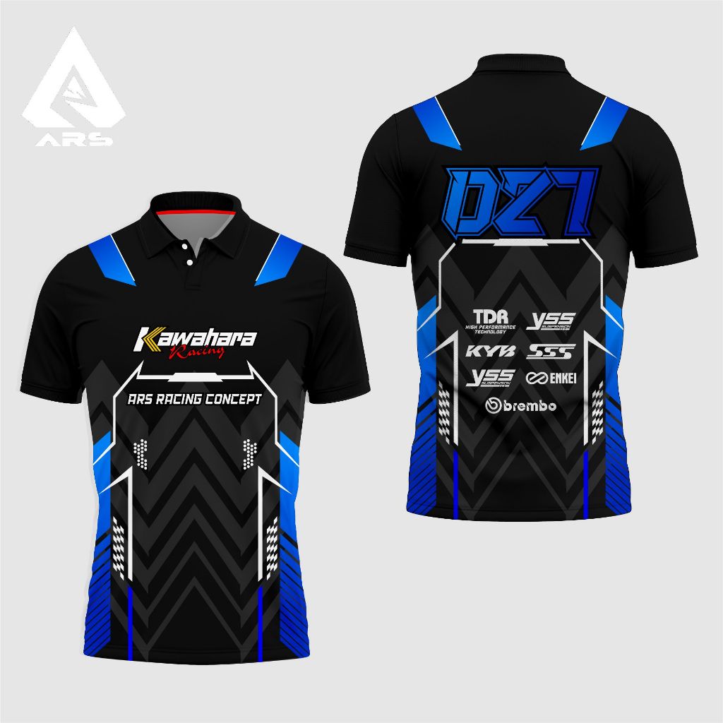ARS Jersey Racing Kerah Polo unisex / Futsal & Sepak Bola / Olahraga NFL / Music / Music / Rugby/ Bo