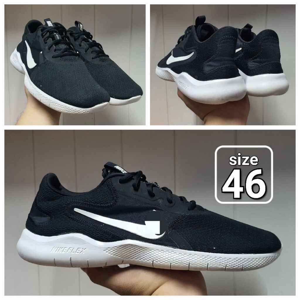 Sepatu Running Flex Run IX size 46 Black 2nd original