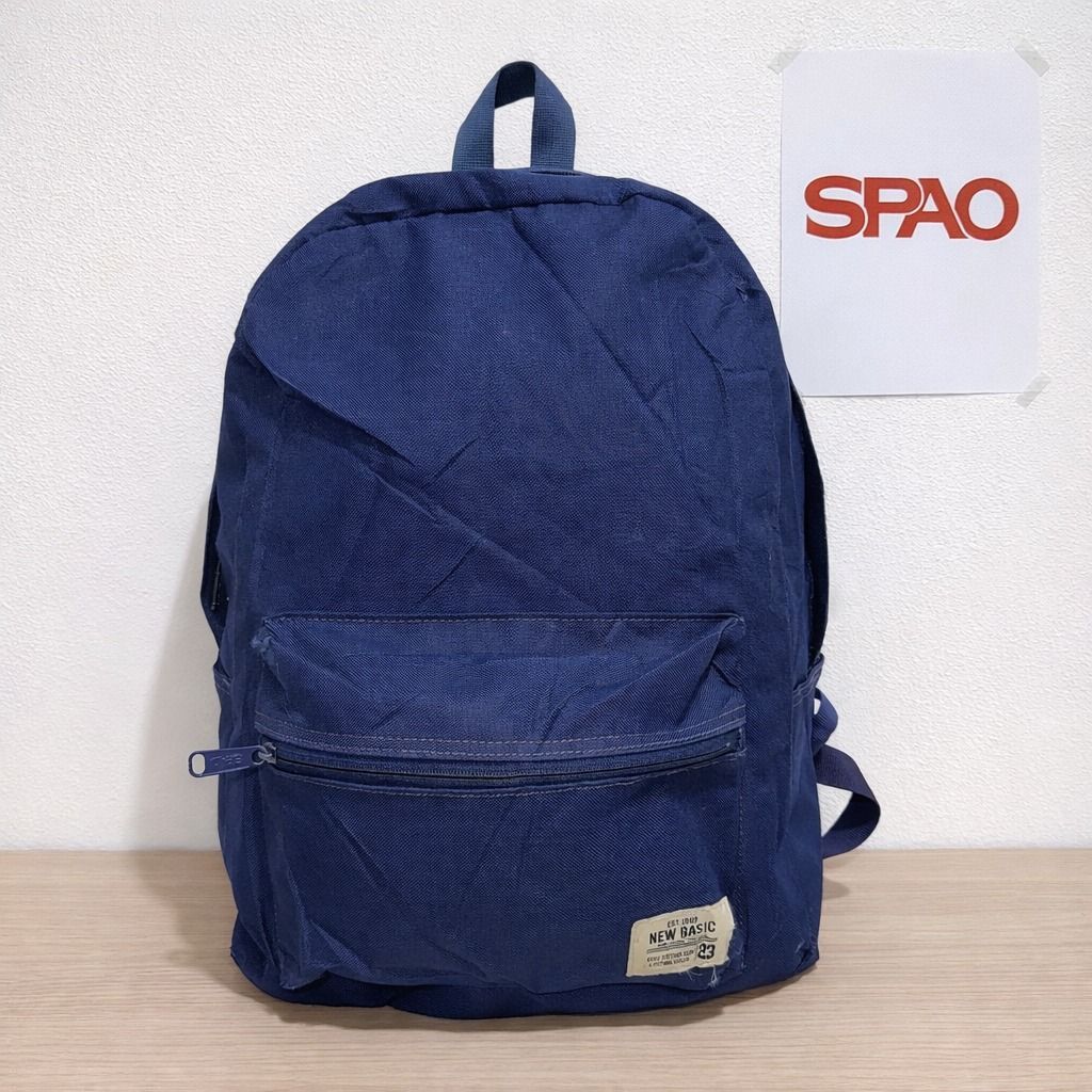 SPAO New Basics Backpack / Tas - Navy | Ransel sekolah kuliah kerja ala jansport