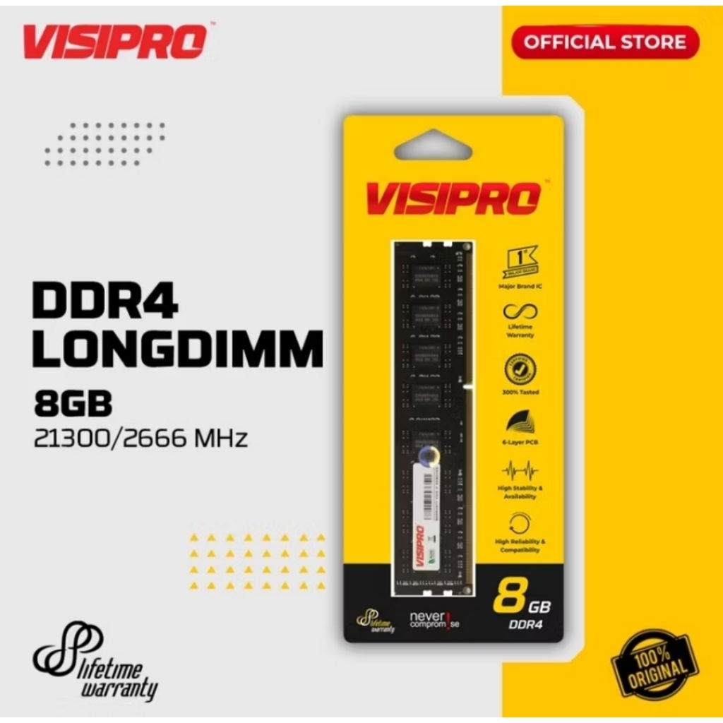 RAM VISIPRO 8GB DDR4 2666Mhz (Second)