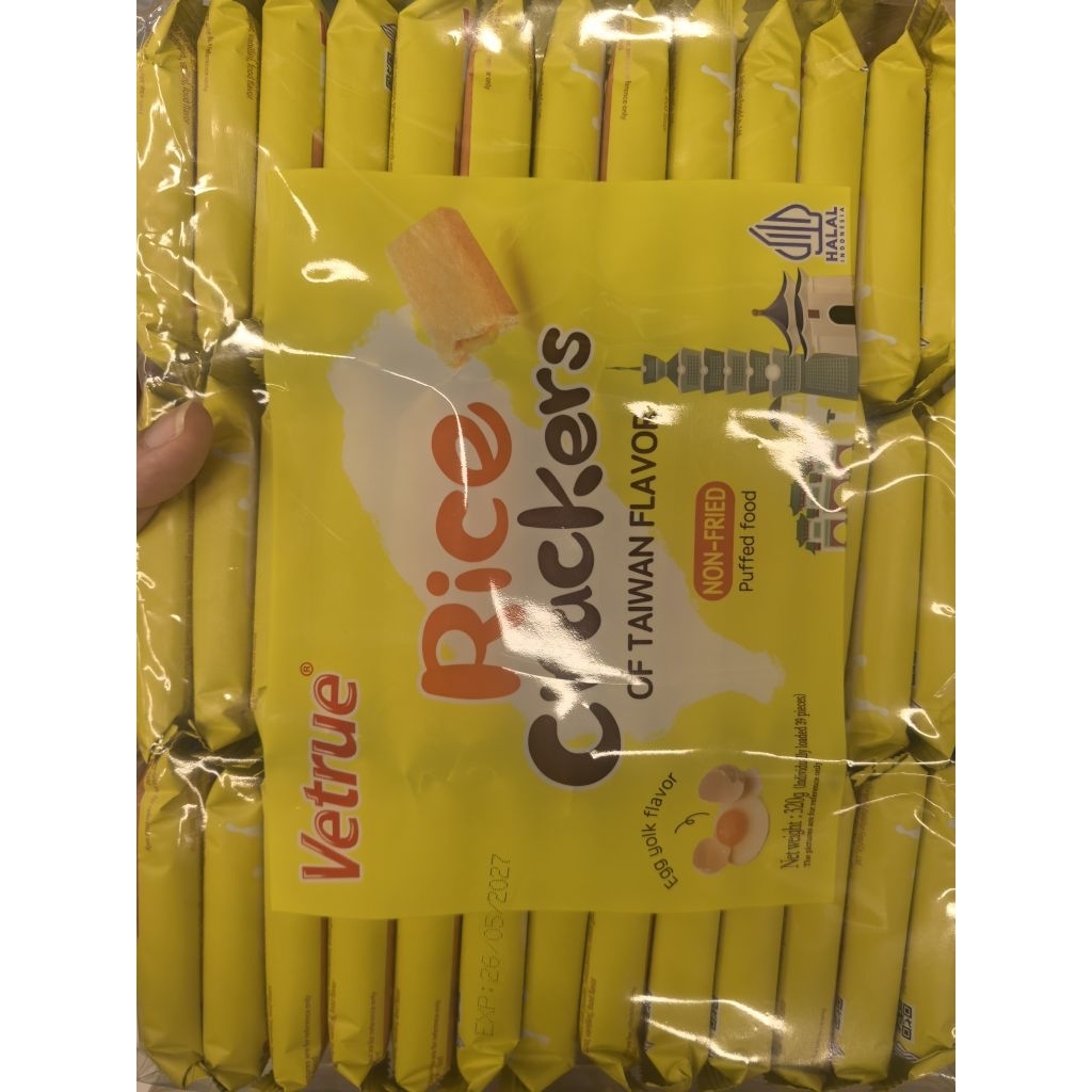 VETRUE RICE CRACKERS SALTED EGG YOLK 320GR. VETRUE SALTED EGG YOLK. VETRUE RICE CRACKERS. SNACK TAIW