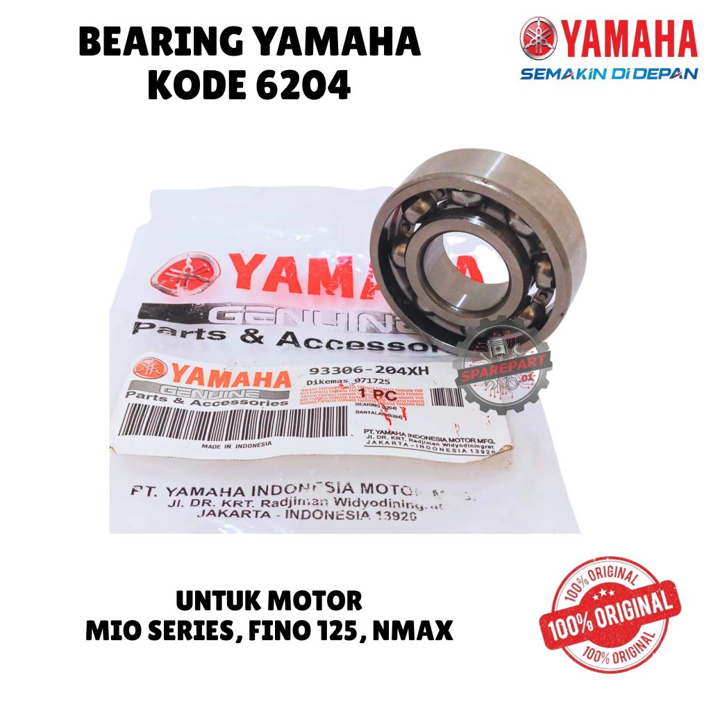 BEARING ORIGINAL YAMAHA KODE 6204, MIO SERIES, FINO 125, NMAX