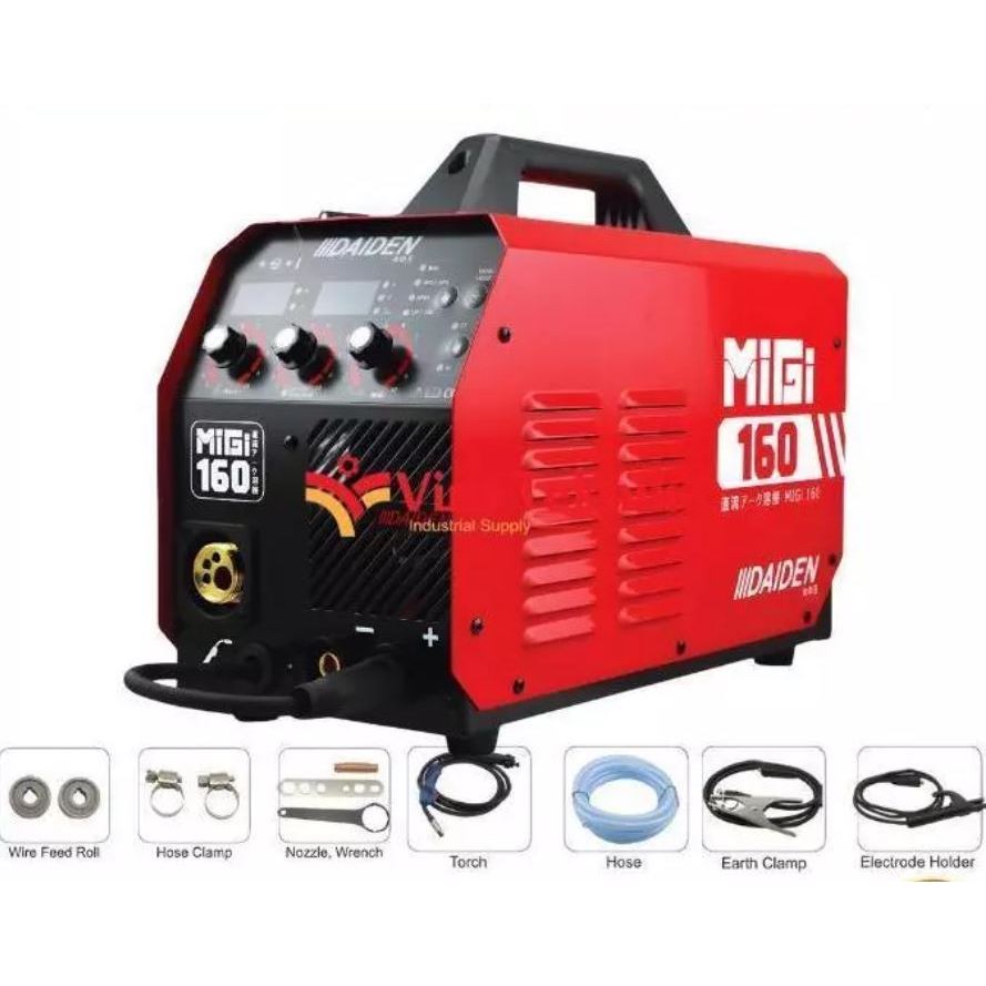 DAIDEN MIGi 160 Mesin Las Argon Stanless Travo Las Inverter Trafo Las Co2 Flux Core Tanpa Gas 160A M