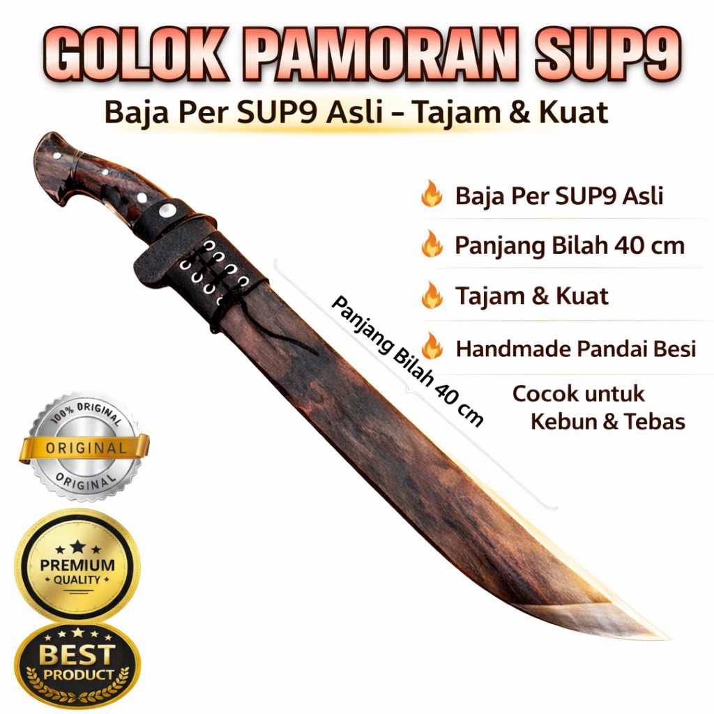 GoLok pamoroan Sonokeling Dengan Bahan Baja PerAsli