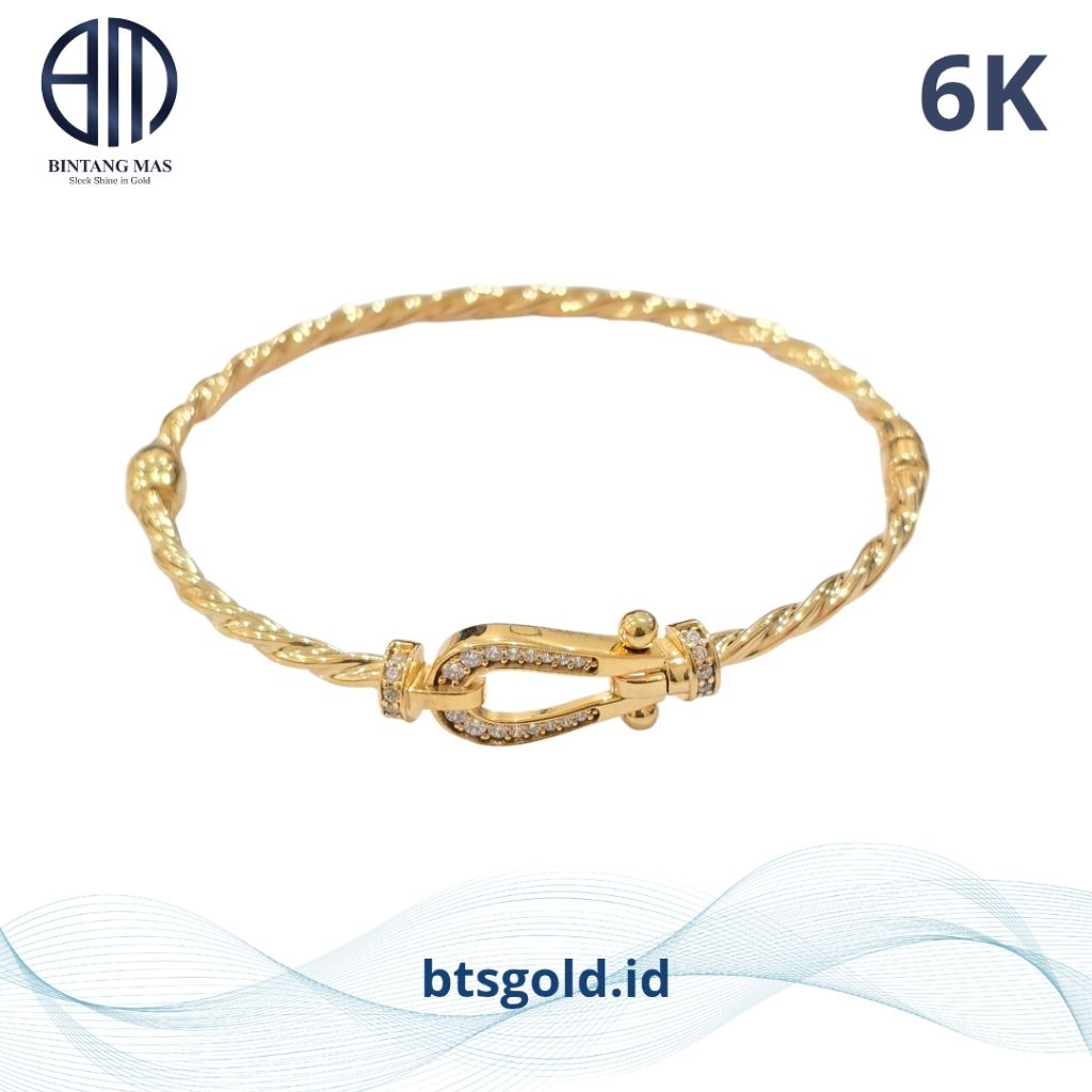 Gelang Emas Bangle Jangkar Permata | 6K