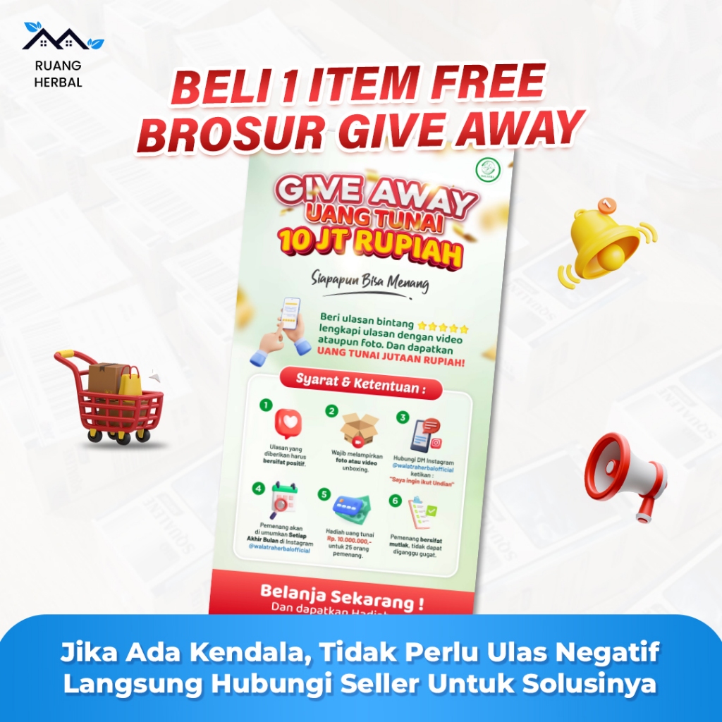 GRATIS Brosur Give Away Total 10 Juta Rupiah