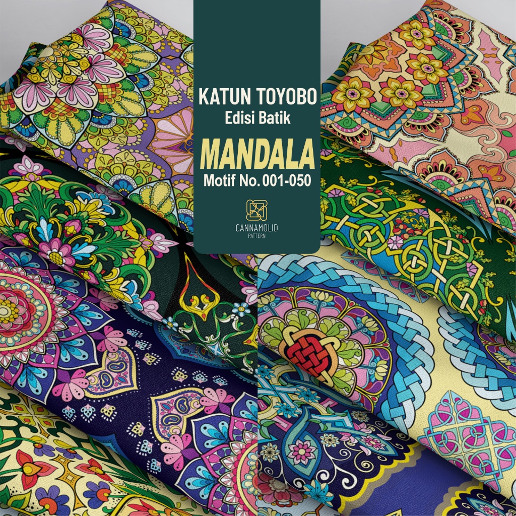 Kain Toyobo Motif Batik MANDALA Printing | Lebar 145cm | MANDALA 1-50