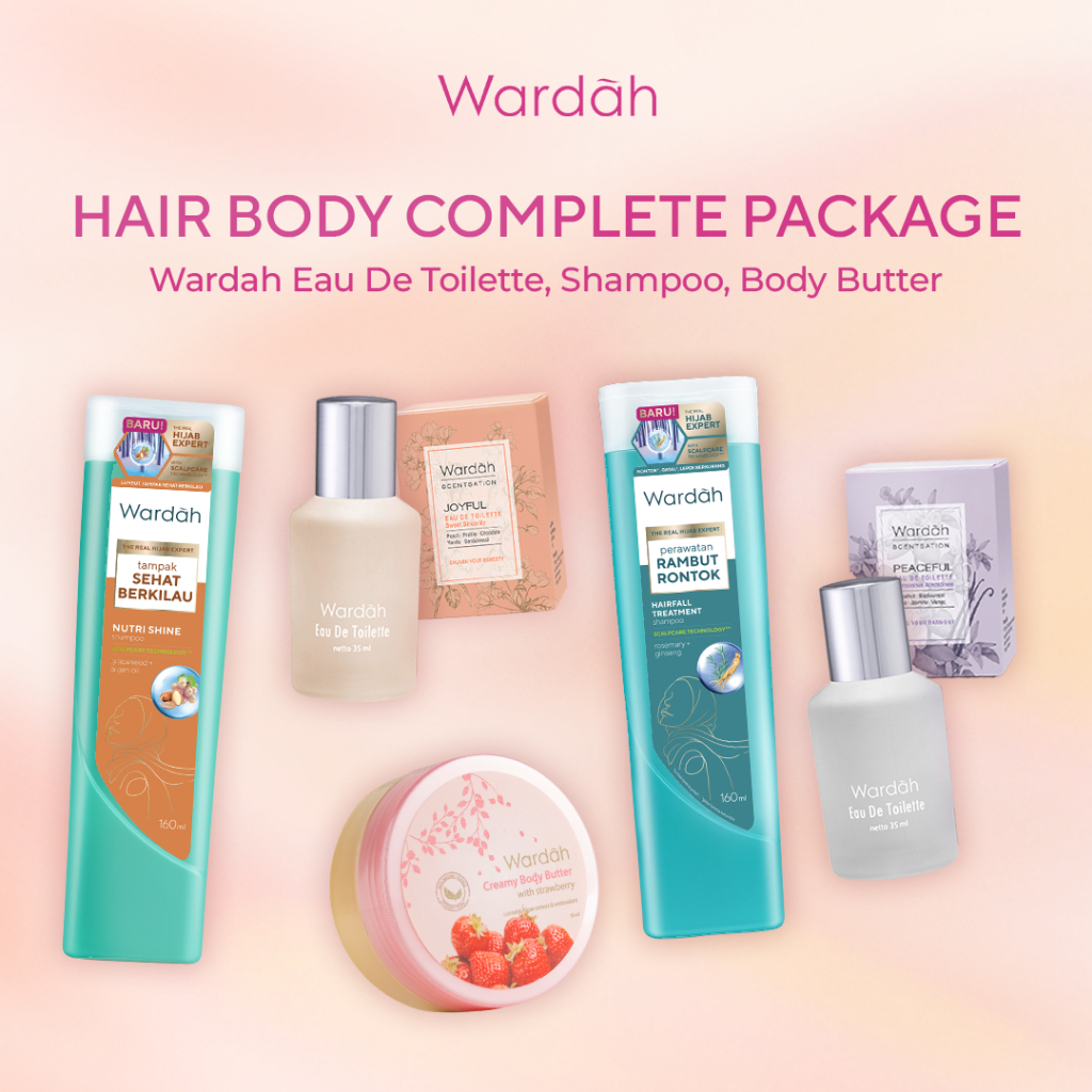 Wardah Paket Scentsation Eau de Toilette 35 ml + Hairfall Shampoo 160 ml - Personal Care