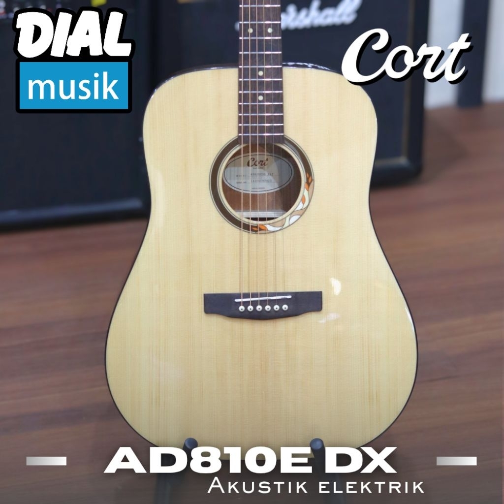Cort AD810E DX NAT - Gitar Akustik Elektrik Natural AD 810E DX / AD-810E-DX / AD 810 E DX