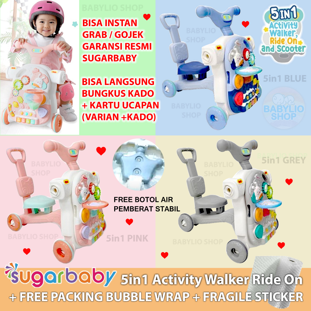 Sugar Baby Activity Walker 5 in 1 Ride On Scooter Baby Push Walker