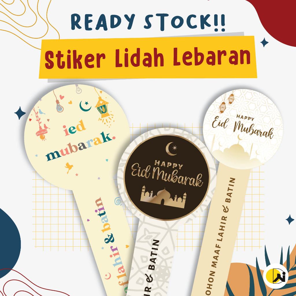 Stiker Lidah Lebaran Ready Stock