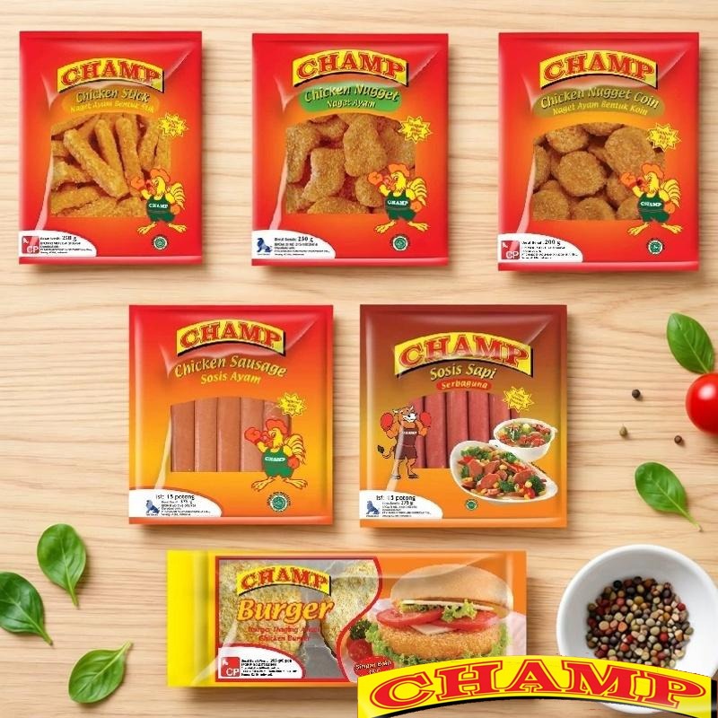 Champ Nugget Ayam Coin / Sosis Sapi sosis Ayam / Champ Chicken Burger champ all varian produk