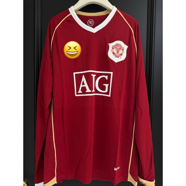 Jersey Retro MU Manchester United Home 06/07 Lengan Panjang Klasik Premium