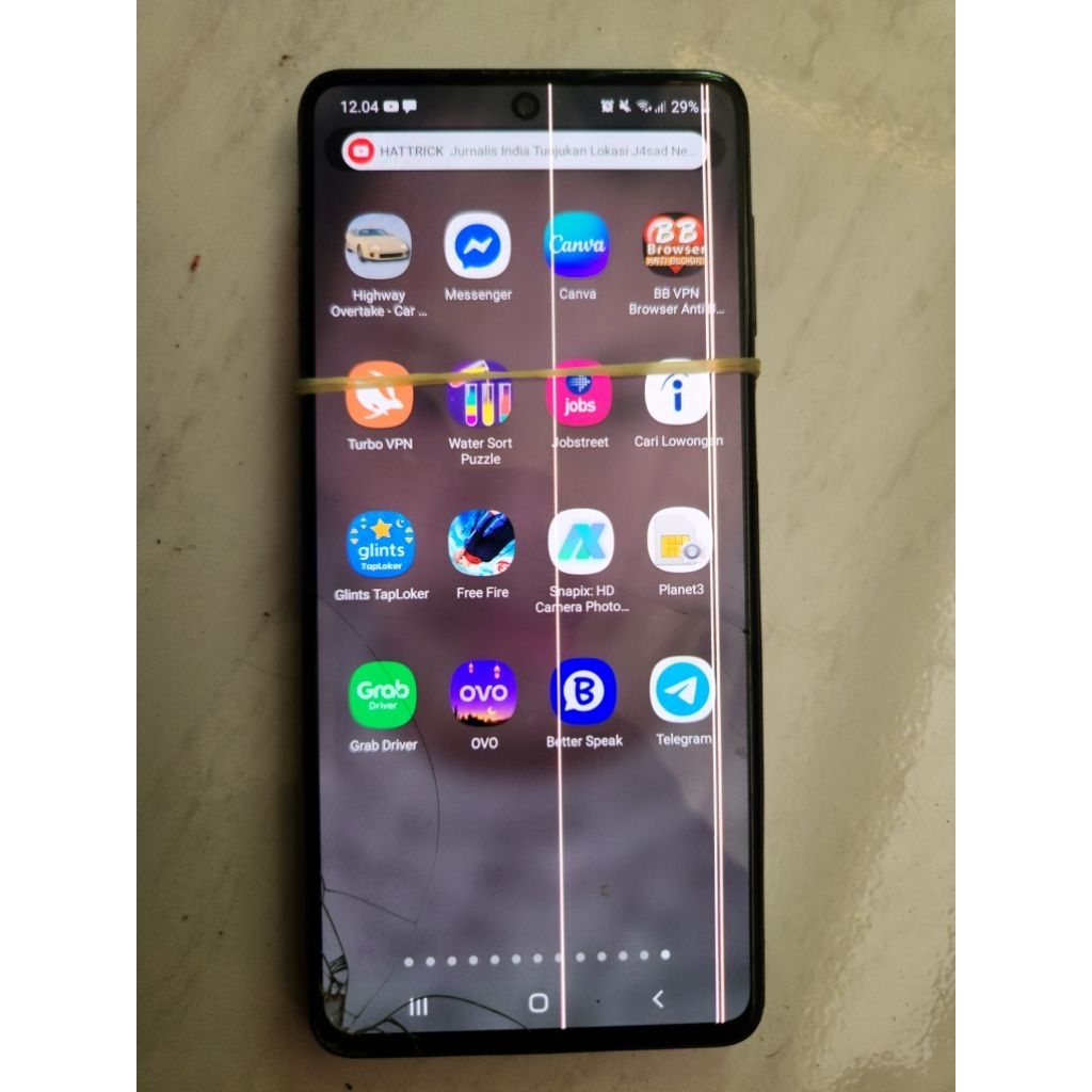lcd samsung m51 plus frame original amoled minus di foto