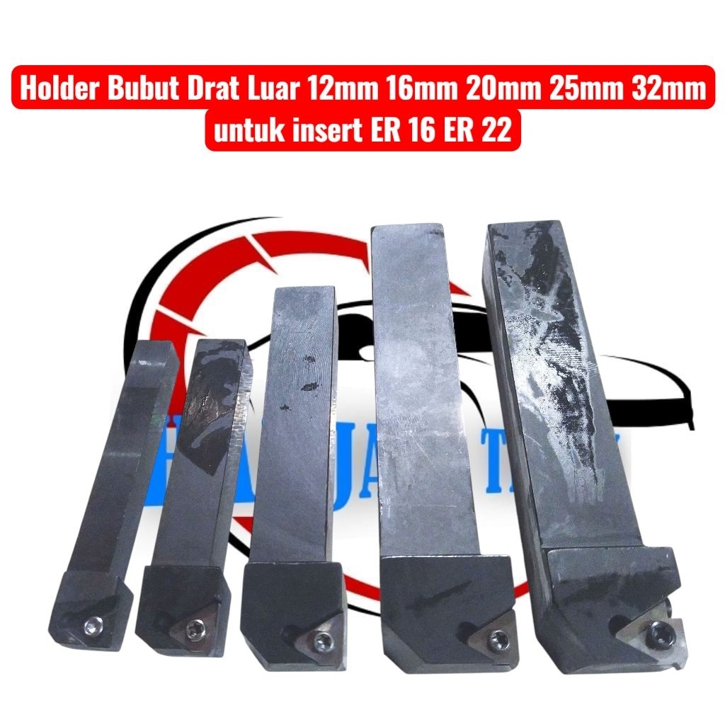 Holder Bubut Drat Luar 12mm 16mm 20mm 25mm 32mm untuk insert ER 16 ER 22