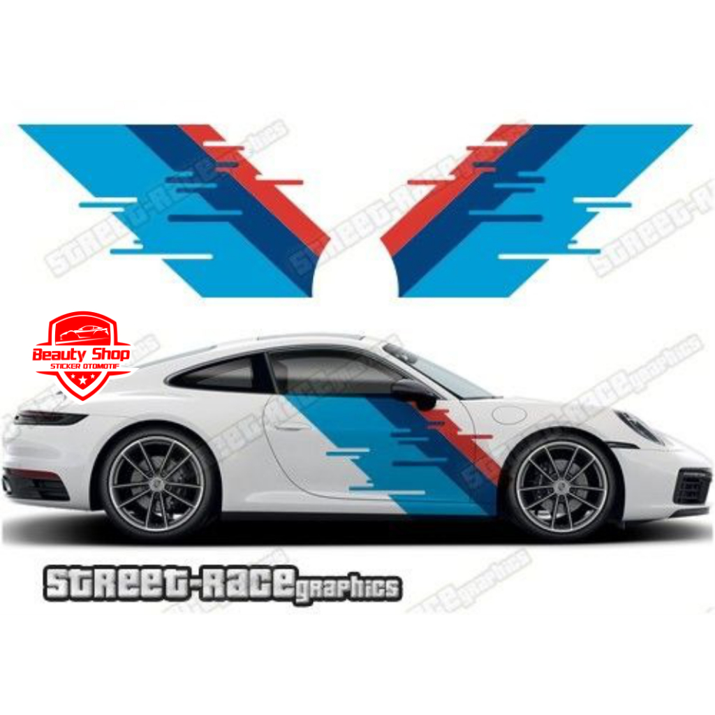 side decal decorative sticker mobil sedan universal