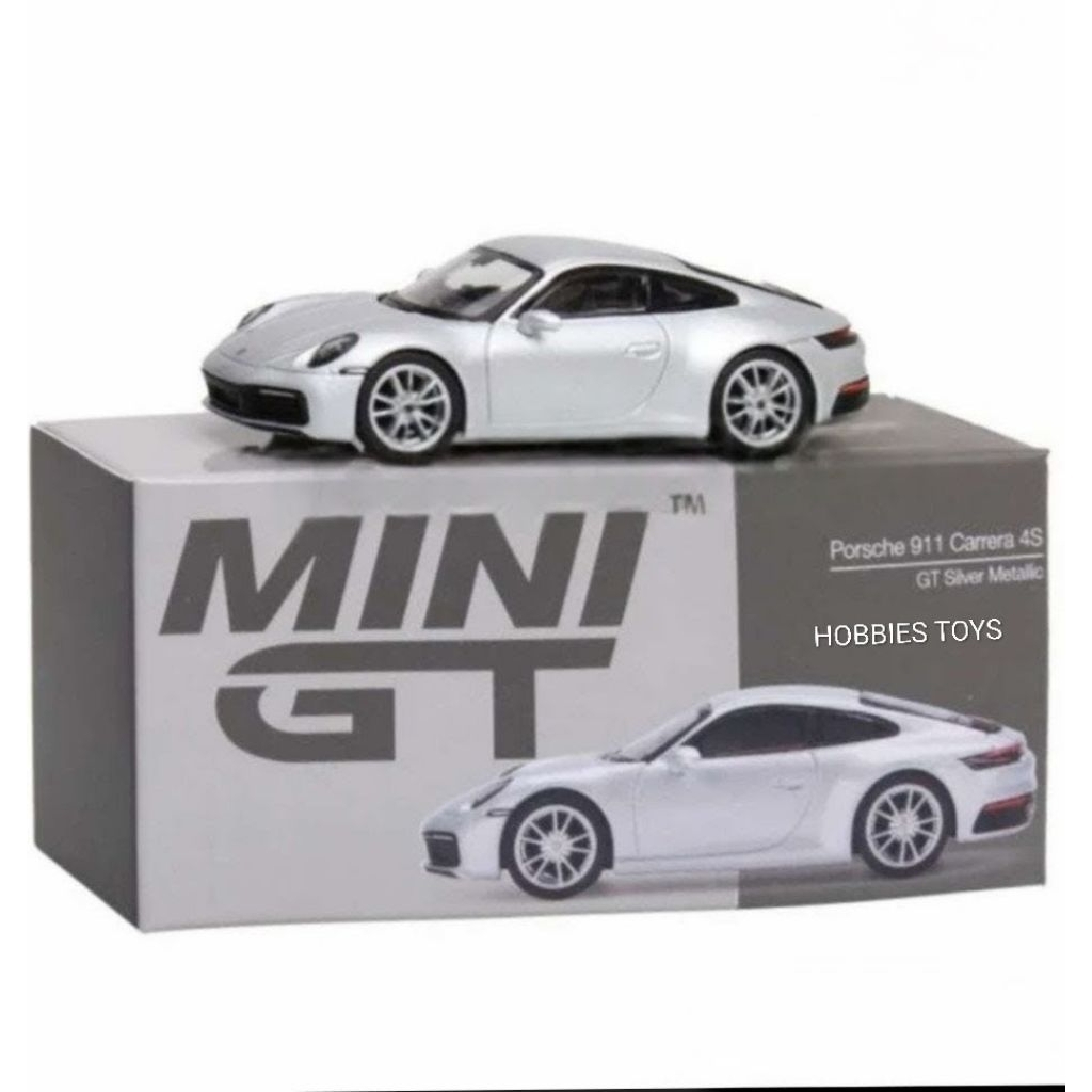 Mini GT 303 Porsche 911 Carrera 4S GT Silver Metallic