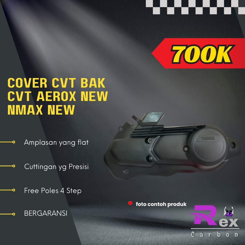 Cover Tutup Bak CVT Aerox New Nmax New Carbon Kevlar Karbon Fiber