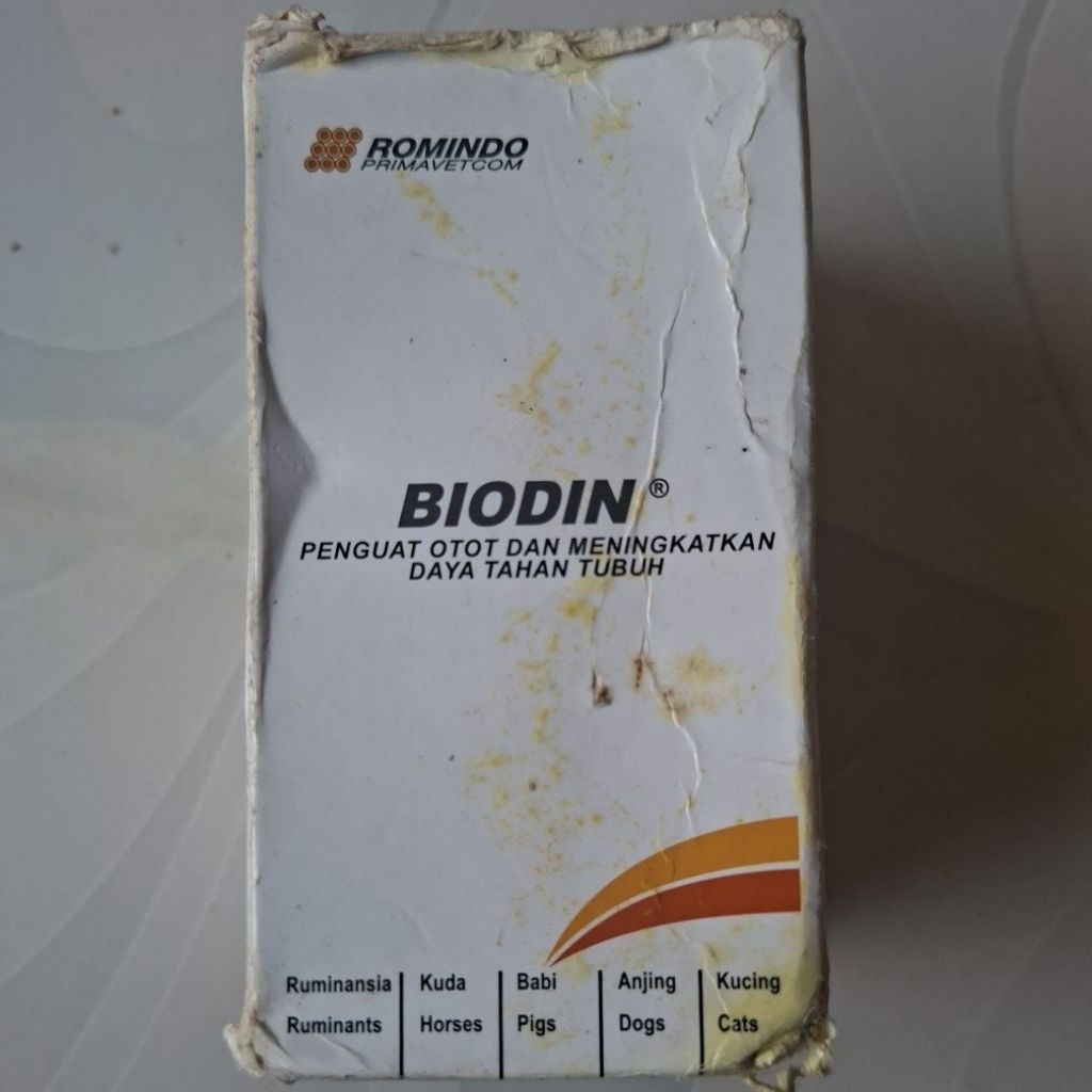 BIODIN 100 ML Injeksi Penguat Otot dan Daya Tahan Tubuh Hewan