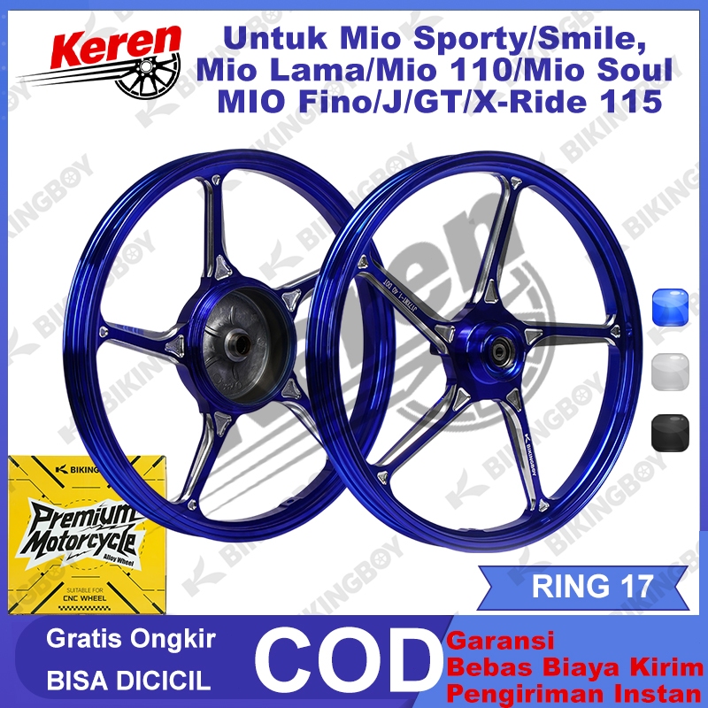 VELG Ring 17 Untuk Mio Sporty / Smile, Mio Soul / Fino / J / GT / X-Ride 115 BIKINGBOY VELG RACING C