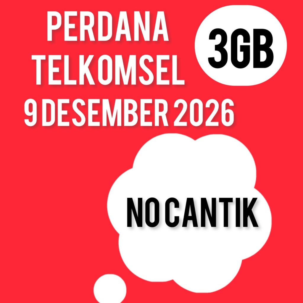PERDANA TELKOMSEL 3GB 11 DIGIT NO CANTIK