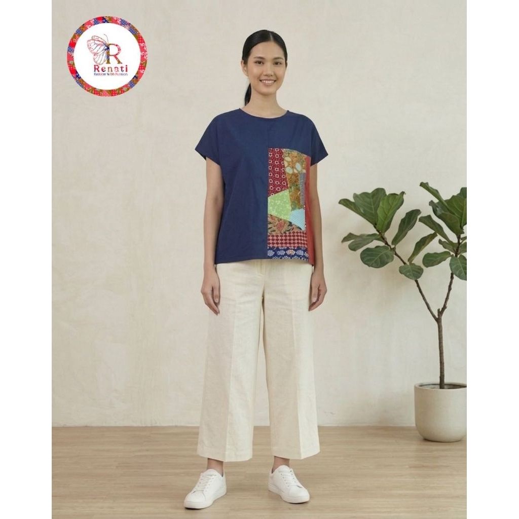 Tara top, Atasan Batik Perca Wanita Elegan - Model Batik Modern