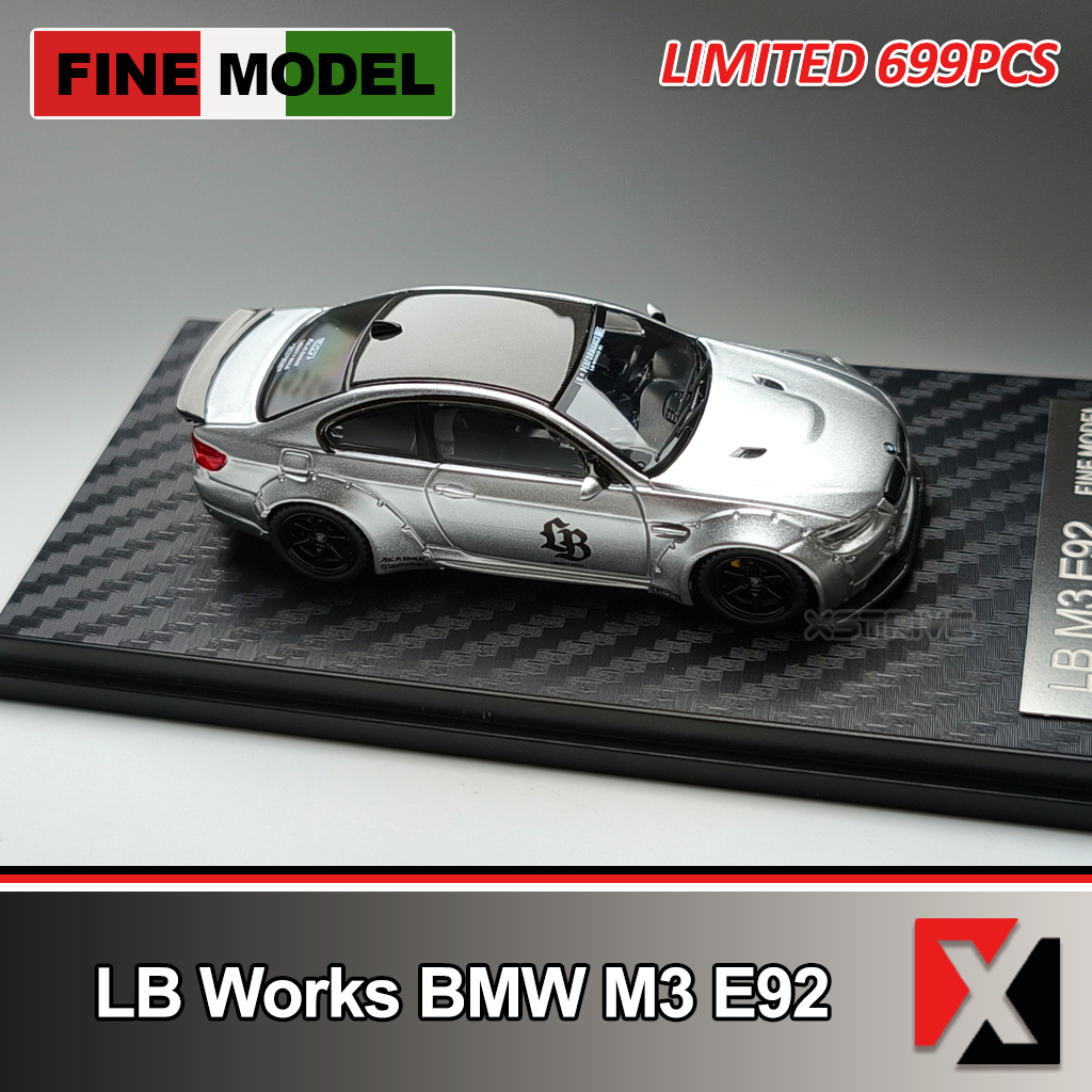 Fine Model 1:64 LB Works BMW M3 E92 Silver