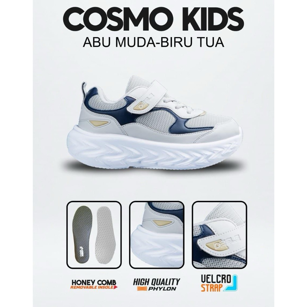 SEPATU DESLE COSMO KIDS & JUNIOR - Sepatu sneakers casual unisex/ sepatu sekolah anak laki laki & pe