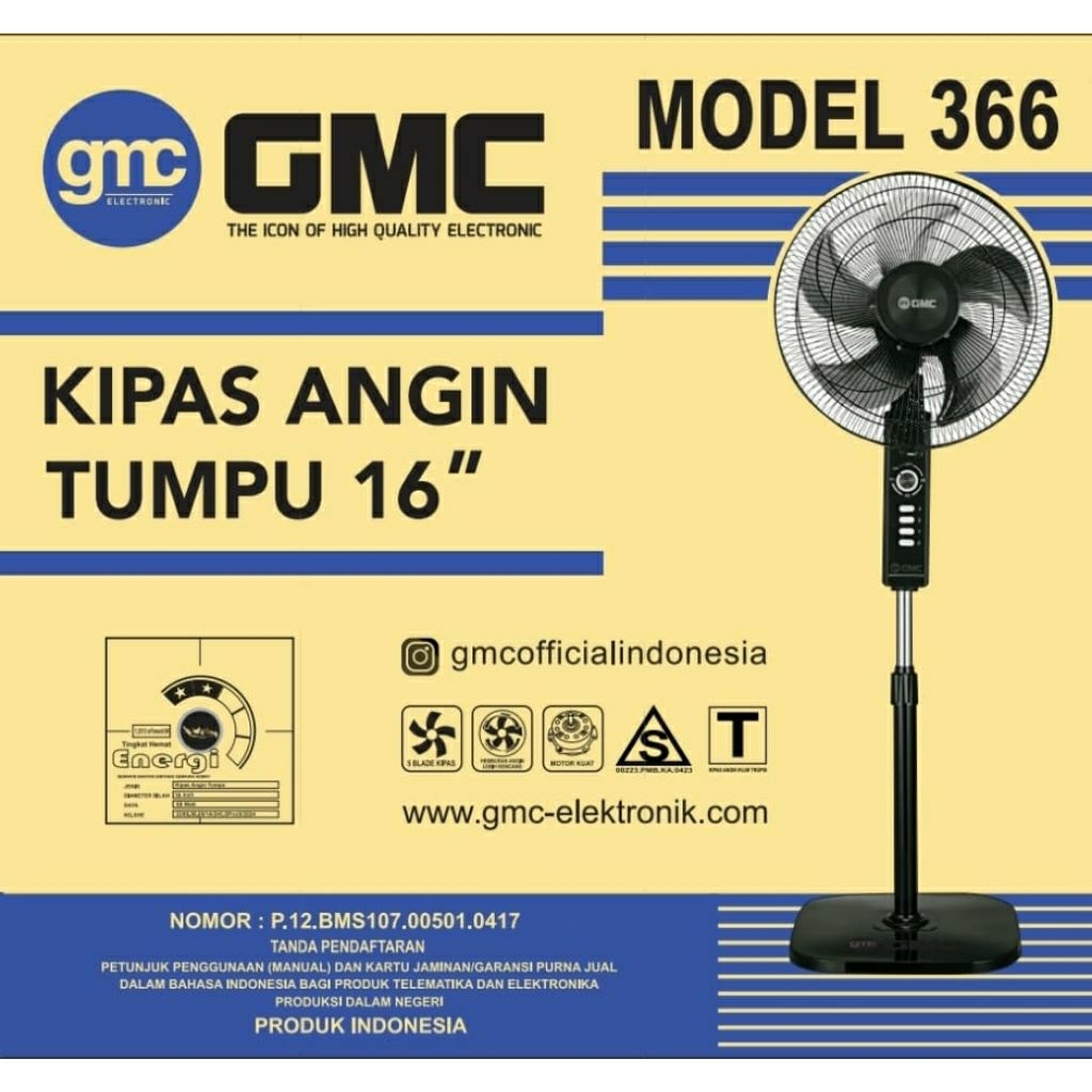 kipas angin berdiri gmc 366 kipas tornado gmc 366