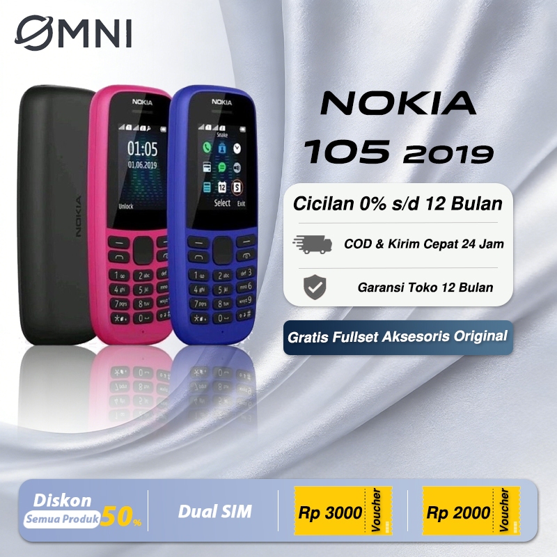 Nokia 105 2019 HP Jadul Dual SIM Support Bahasa Indonesia Garansi Aman Bisa COD