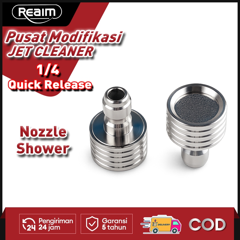 Reaim Nozzle Shower Nozzle Semprot Quick Release 1/4 Jet Cleaner Mesin Cuci Mobil Mesin Cuci Motor S